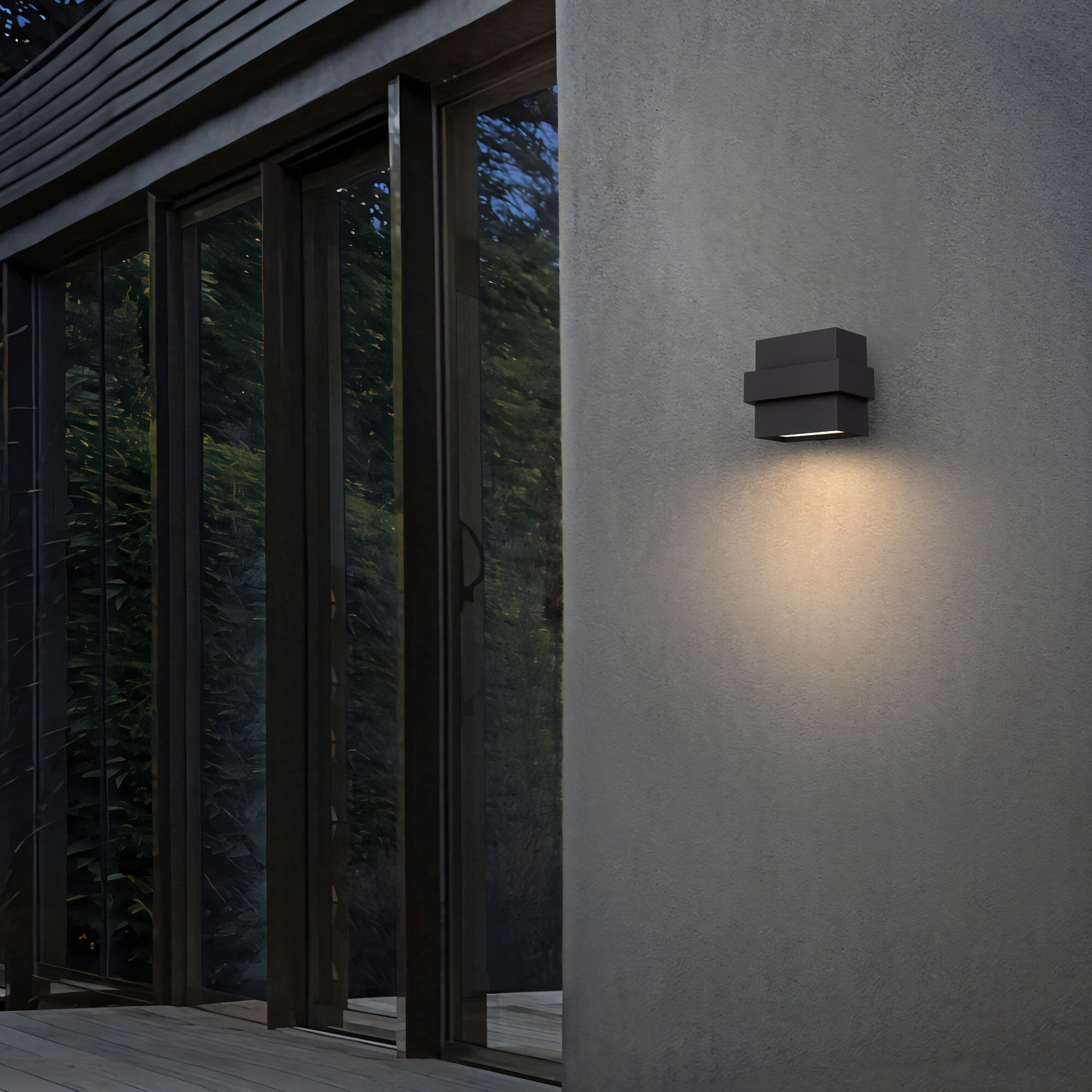 Summit LED 5 inch Sand Black Outdoor Wall Sconce
